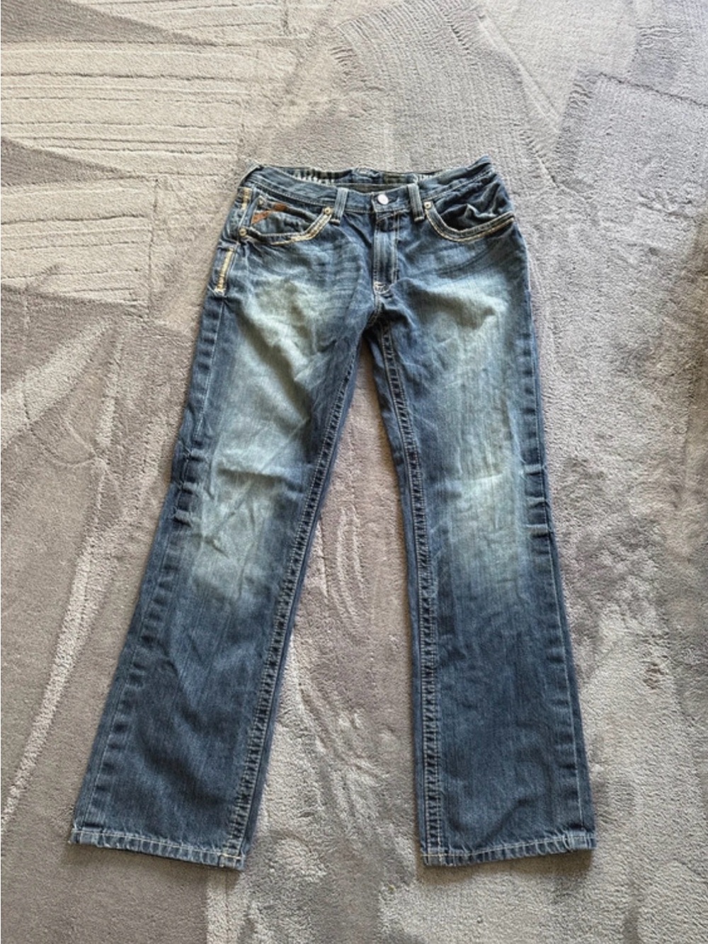 Ariat Medium Blue Straight-Leg Men's Jeans - Picture 2 of 6